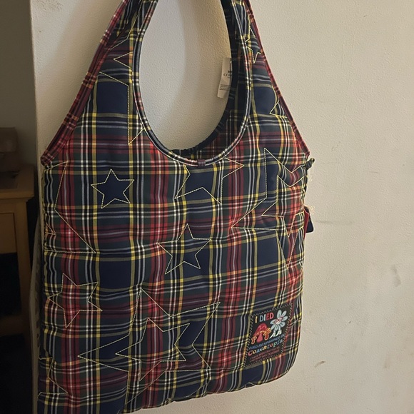 NWT Coachtopia Loop Flat Tote with Plaid Star Quilting (open to trades) - Picture 1 of 6